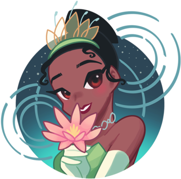 Beautiful Tiana - Cartoon (400x400), Png Download