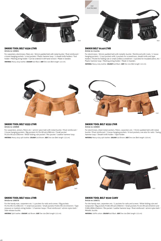 Fristads Snikki Leather Tool Belt 9321 (706x1000), Png Download