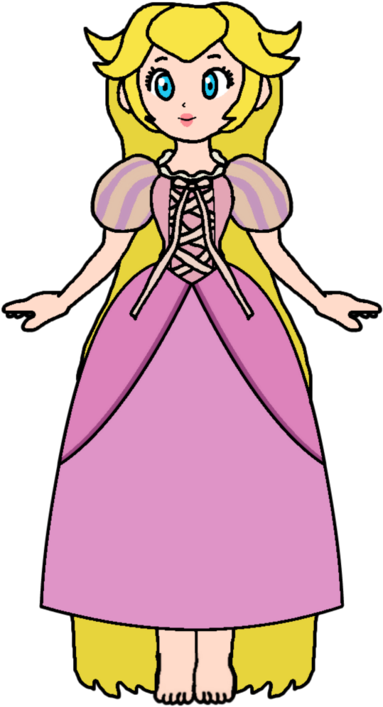 Rapunzel Clipart Line - Princess Peach Katlime (720x1109), Png Download