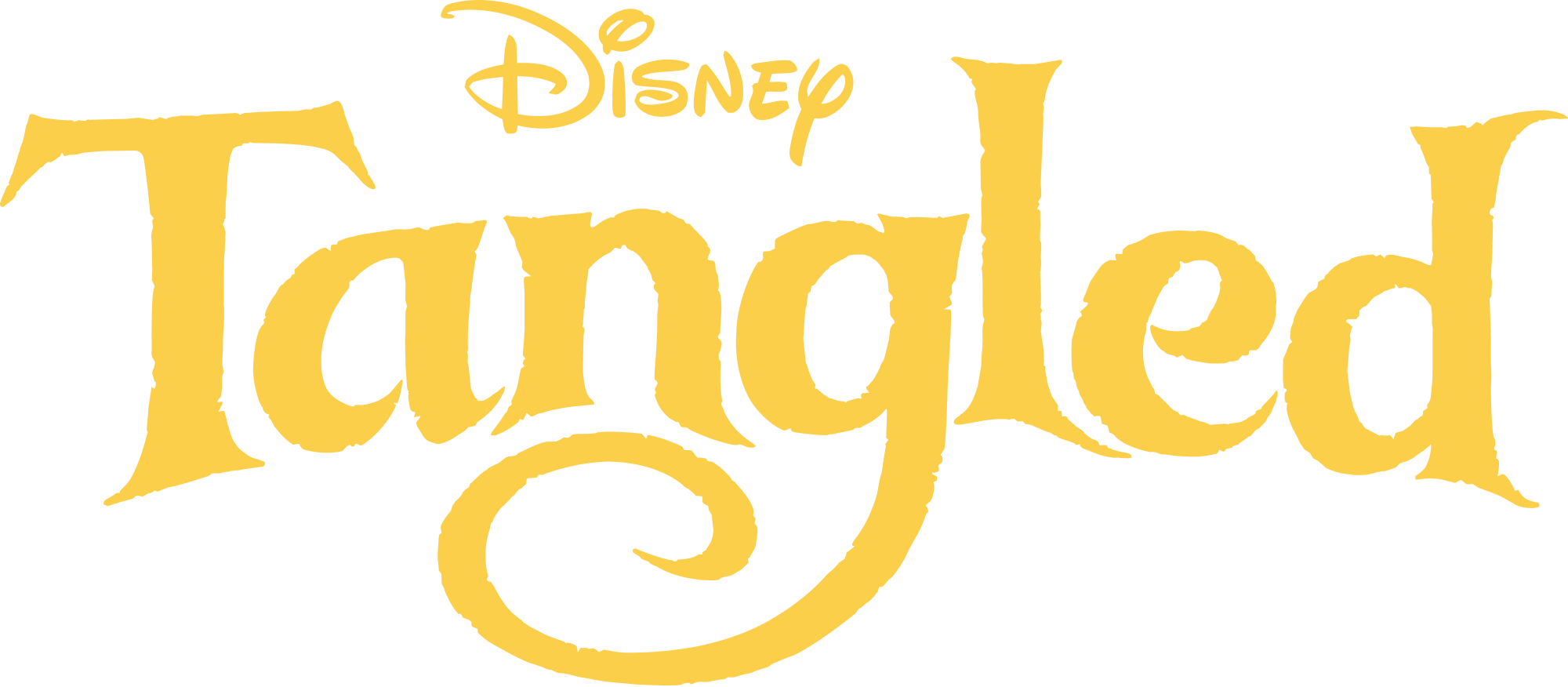 Tangled - Land Of Stories Title (2000x876), Png Download
