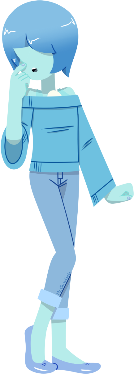 Cartoon Joint Standing Technology Male Shoulder Hand - Blue Pearl Png Steven Universo (1050x1400), Png Download