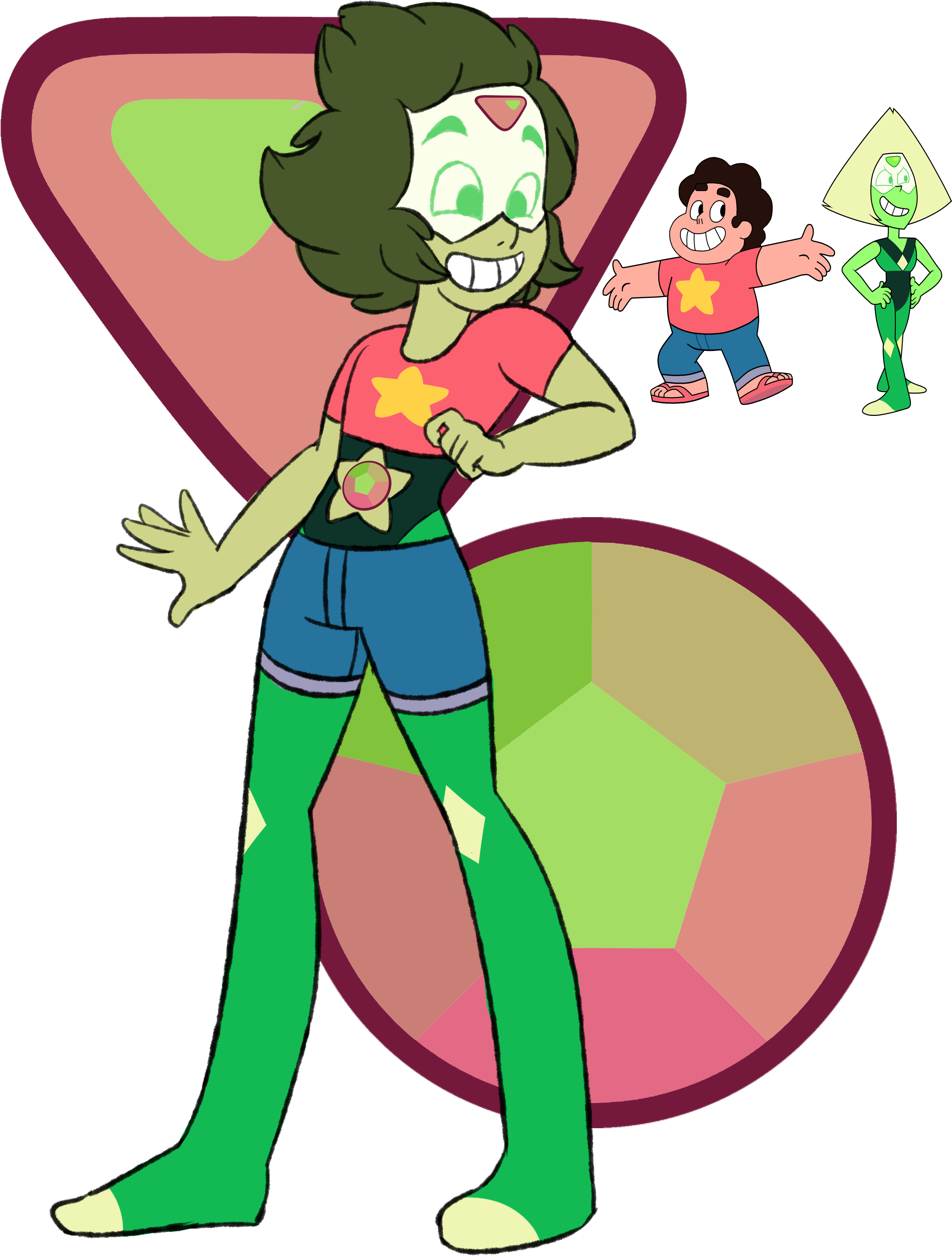 Steven Universe Favourites By Tdimlpfan - Peridot Y Steven Fusion (2900x4000), Png Download