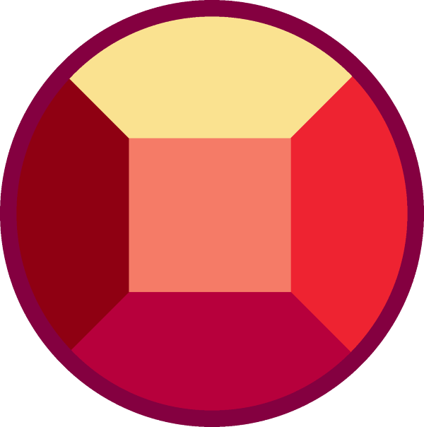 Crystal Clipart Ruby Stone - Steven Universe Ruby And Sapphire Gems (600x604), Png Download