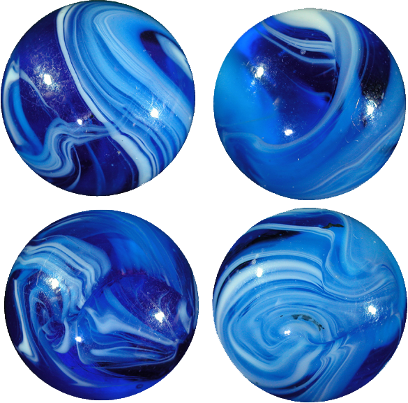 Glass Marble Png - Blue Glass Marble (400x395), Png Download
