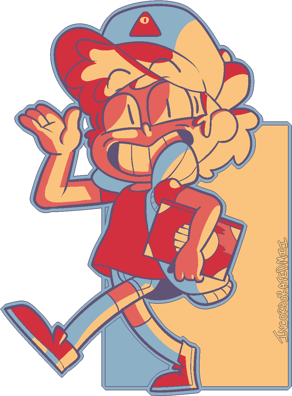 Hope Ya Like Gravity Falls Set - Cartoon (1144x1468), Png Download