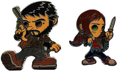 The Last Of Us - Last Of Us Joel And Ellie Collectible Pin 2-pack, Nickel (500x500), Png Download