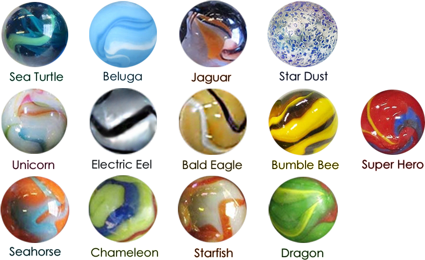 25mm Glass Mega Marble Shooter Variety Pack W/ Marble - Marble (906x582), Png Download