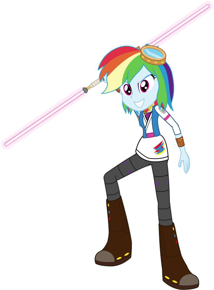 Jpg Stock Guardian Rainbow Dash By Amante On Deviantart - Duel Of The Fates Equestria Girls (775x1031), Png Download