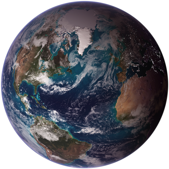Blue Marble Png - Present Picture Of Earth (800x800), Png Download