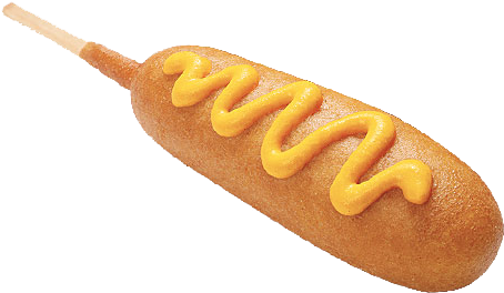 Corndog - Corn Dog With Mustard (493x296), Png Download