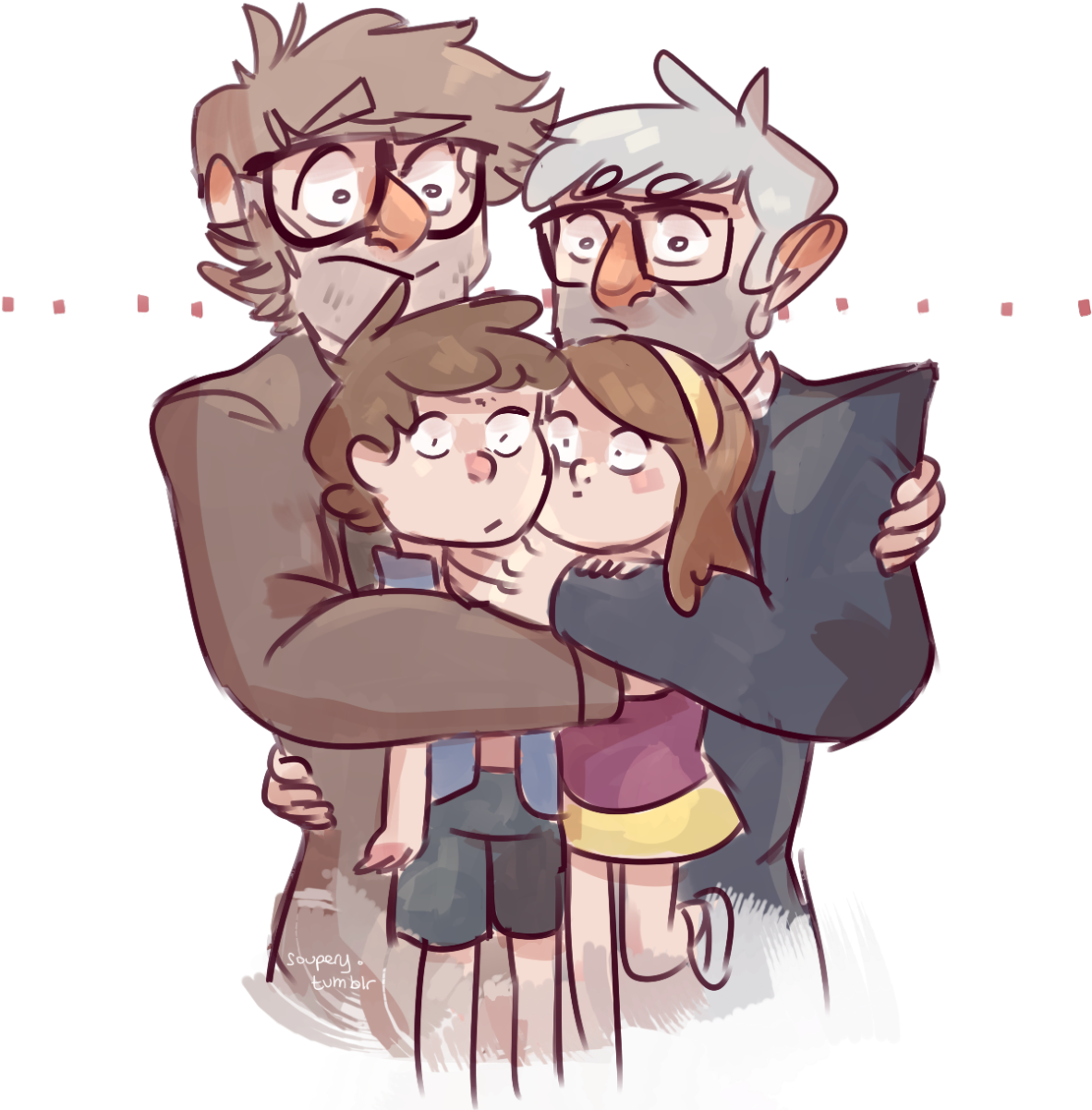 Mblc Dipper Pines Mabel Pines Cartoon Man Facial Expression - Gravity Falls Stan Hugs (1280x1321), Png Download