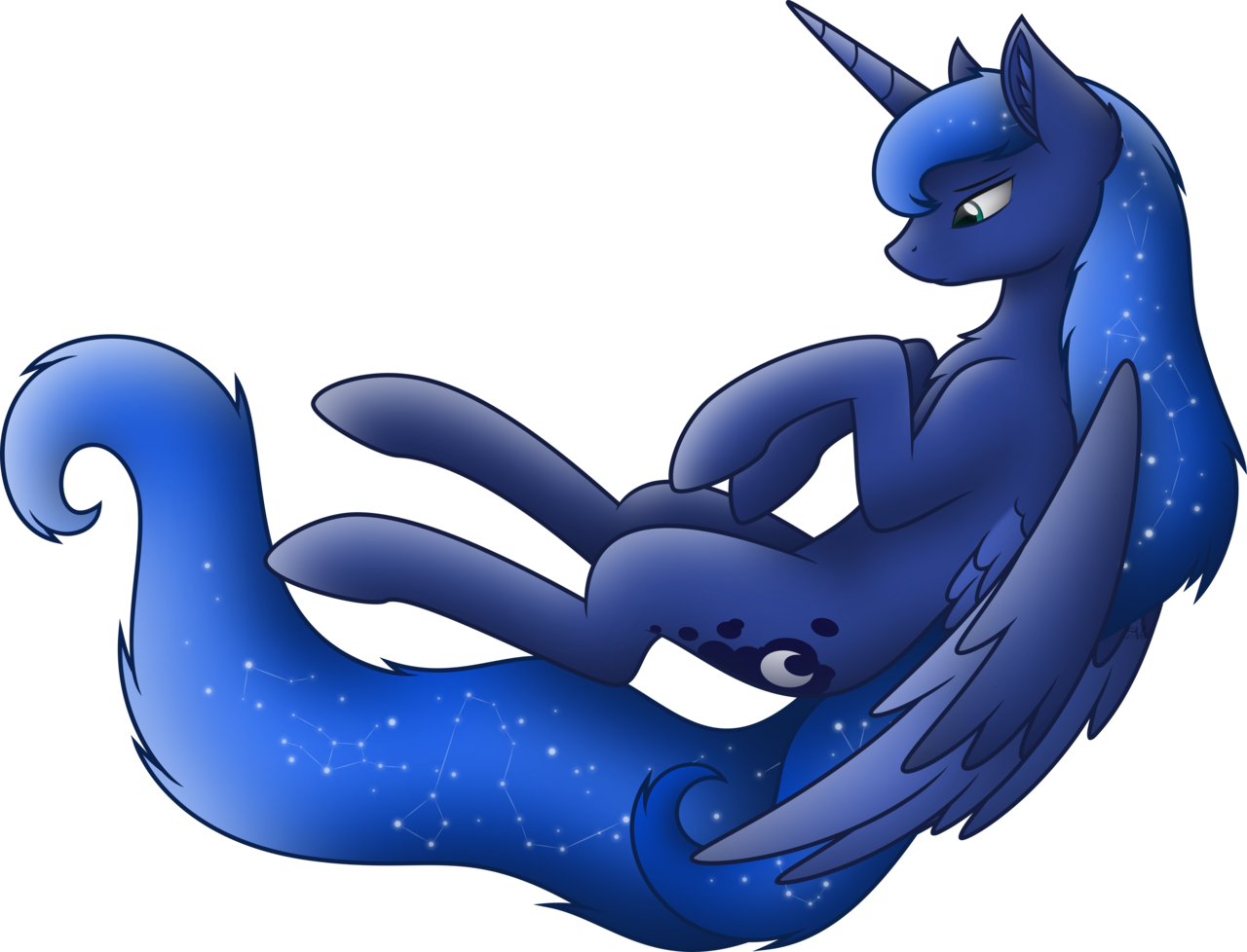 Starlessnight22, Galaxy Mane, Pony, Princess Luna, - Moon (1280x978), Png Download