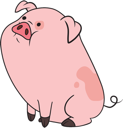 Gravity Falls - Gravity Falls Pig Png (432x450), Png Download