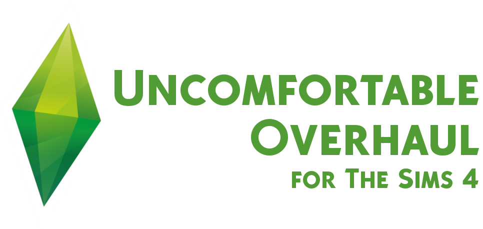Uncomfortable Overhaul For The Sims - Sims 4 (1165x497), Png Download