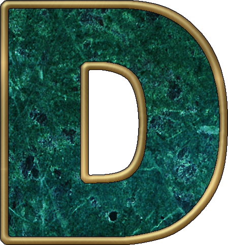 Letter D In Marble (449x483), Png Download