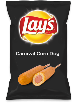 Wouldn't Carnival Corn Dog Be Yummy As A Chip Lay's - Lay's Barbecue Potato Chips - 10 Oz Bag (308x423), Png Download