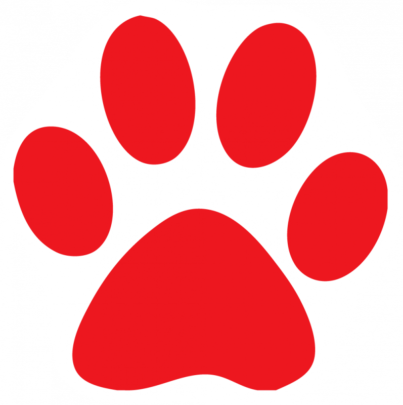 Dog Paw Clipart Dog Paw Icon Red Full Size Png Download Seekpng
