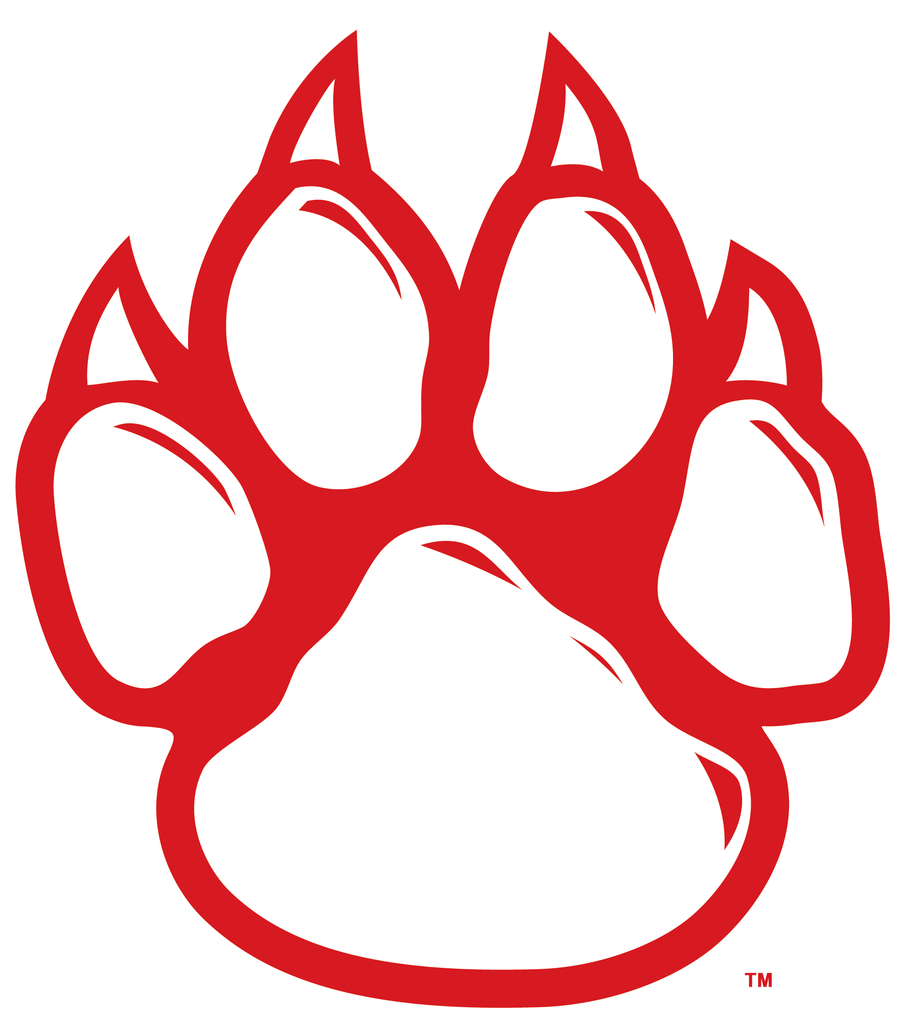 Images For Wildcats Paw Logo - Wildcat Paw Print (2346x2546), Png Download