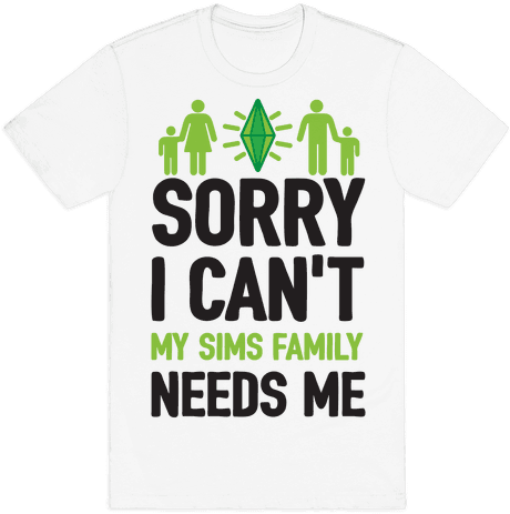 Sorry I Can't My Sims Family Needs Me Mens T-shirt - Sorry I Can't I Have To Walk My Unicorn T Shirt | Unicorn (484x484), Png Download