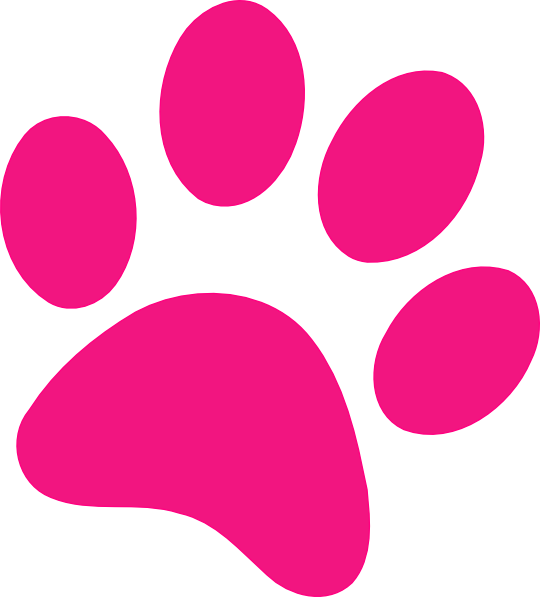 Pink Paw Print Png - Pink Dog Paw Print (540x597), Png Download