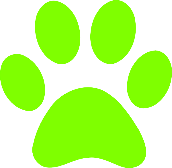 Green Paw Print Clip Art - Paw Patrol Paw Print Yellow (600x588), Png Download