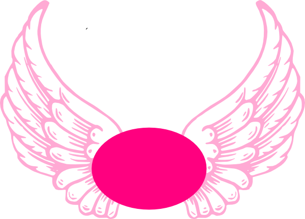 Light Hot Pink Guardian Angel Wings Clip Art At Clker - Baby Angel Wings Clipart (600x432), Png Download