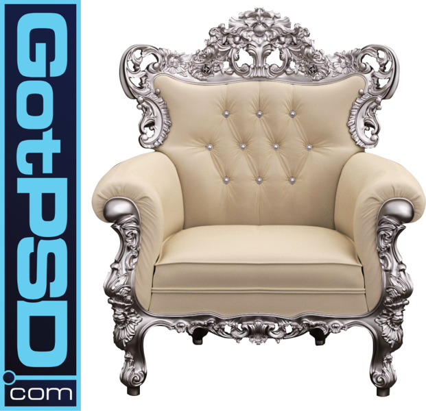 Creme King Chair - King Of Chair Png (621x600), Png Download