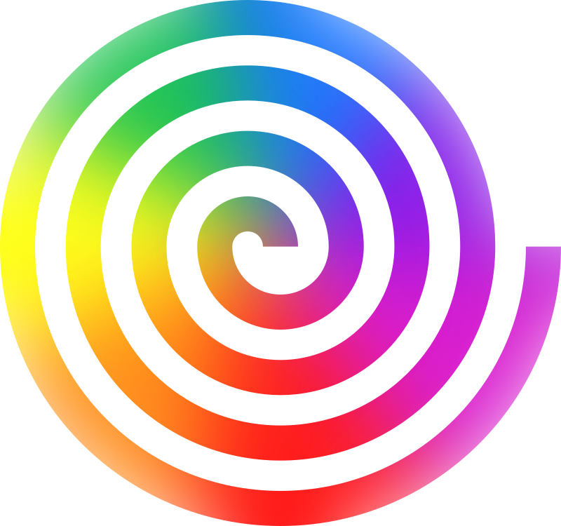 Spiral Clipart Rainbow Swirl - Rainbow Spiral Png (800x750), Png Download