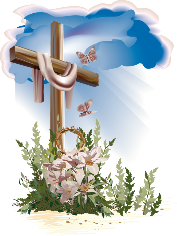 Easter Cross Resurrection Cross Easter Symbols Catholic Church Full Size Png Download Seekpng
