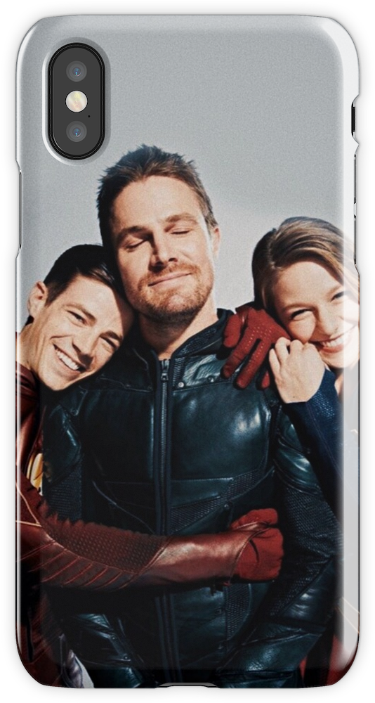 Grant Gustin Iphone X Snap Case - Grant Gustin Melissa Benoist And Stephen Amell (750x1000), Png Download