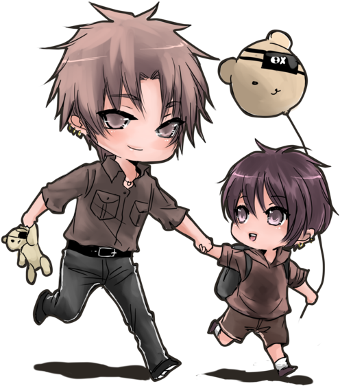 Anime Dad Png - Son And Dad Anime (600x617), Png Download