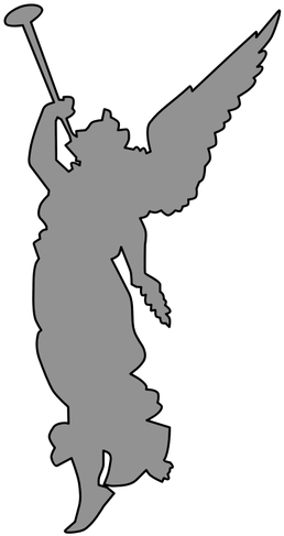 718 Angel Wings Clip Art Free Public Domain Vectors - Angel Blowing Trumpet Clipart (500x500), Png Download