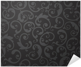 Seamless Black And Grey Swirls Floral Wallpaper Pattern - Wallpaper (400x400), Png Download