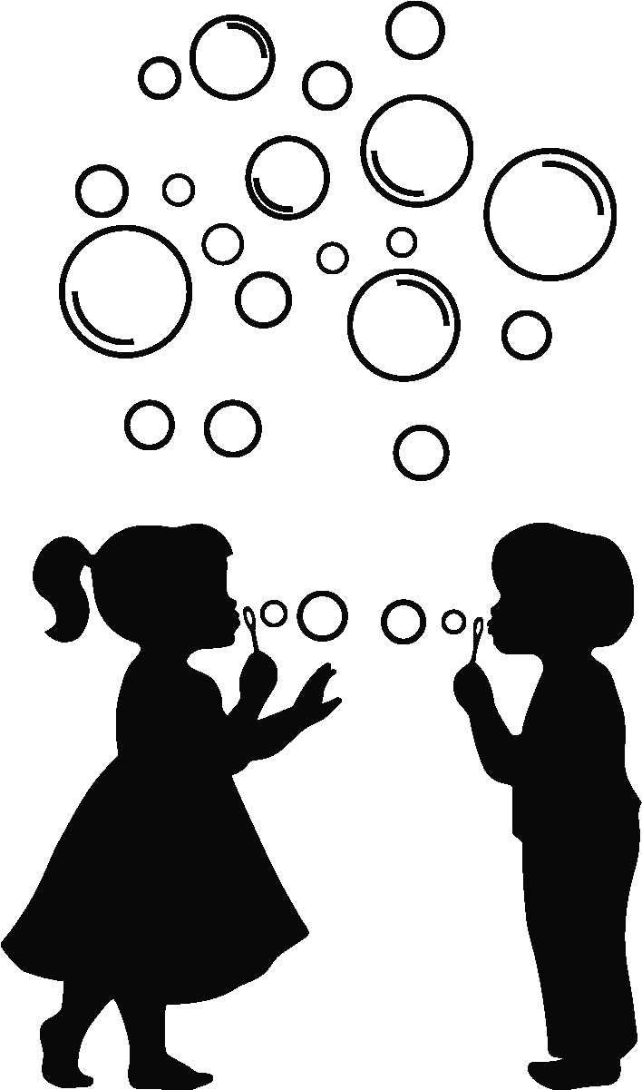 Banner Transparent Library Little Girl Blowing Bubbles - Little Black Girl Silhouette (1200x1200), Png Download
