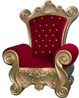 King Throne Chair Png For Kids - Trono De Santa Clauss (750x421), Png Download