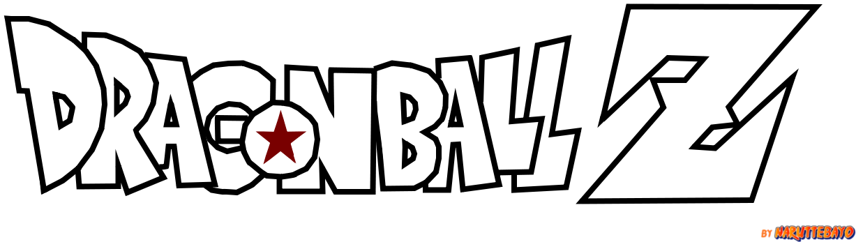 Dragon Ball Z Logo Lineart By Naruttebayo - Dragon Ball Clipart (1282x415), Png Download