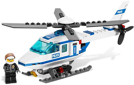 Police Helicopter - Lego 7741 (600x450), Png Download