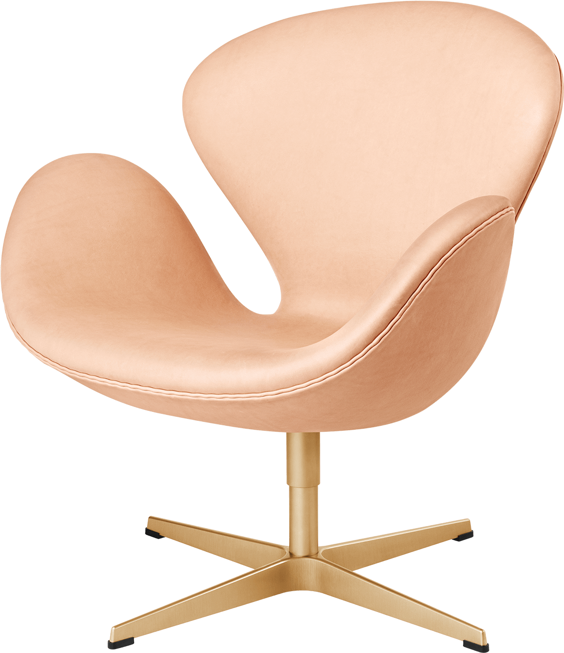 60th Anniversary Swan Chair In Pure Leather - Swan (1600x1840), Png Download