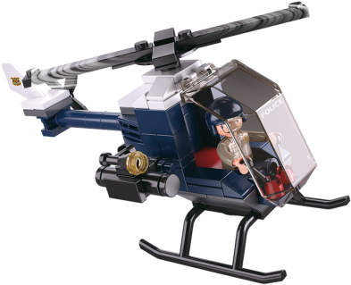 Sluban Police Helicopter - Sluban Police (500x343), Png Download