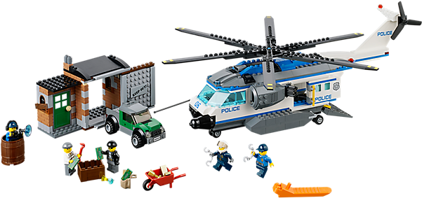 Raid The Crook Hideout With The High-powered Police - Lego 60046 (600x450), Png Download