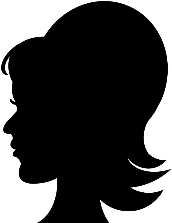 Png Silhouette Woman Head Transparent Silhouette Woman - Shadow Of A Person's Face (618x800), Png Download