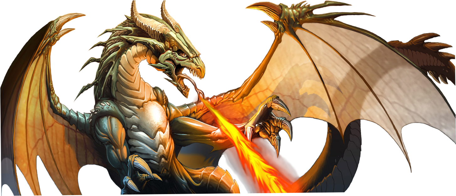 Flying Dragon Png - Dragon De Fuego Render (1546x709), Png Download