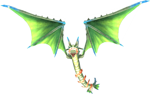 [update] Green Flying Dragon Monster - Illustration (640x480), Png Download