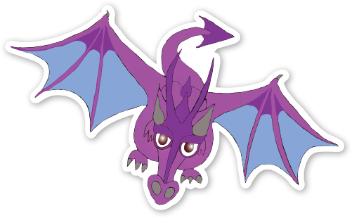 Have Fun With A Whimsical Cartoon Purple Flying Dragon - Illustration (501x310), Png Download