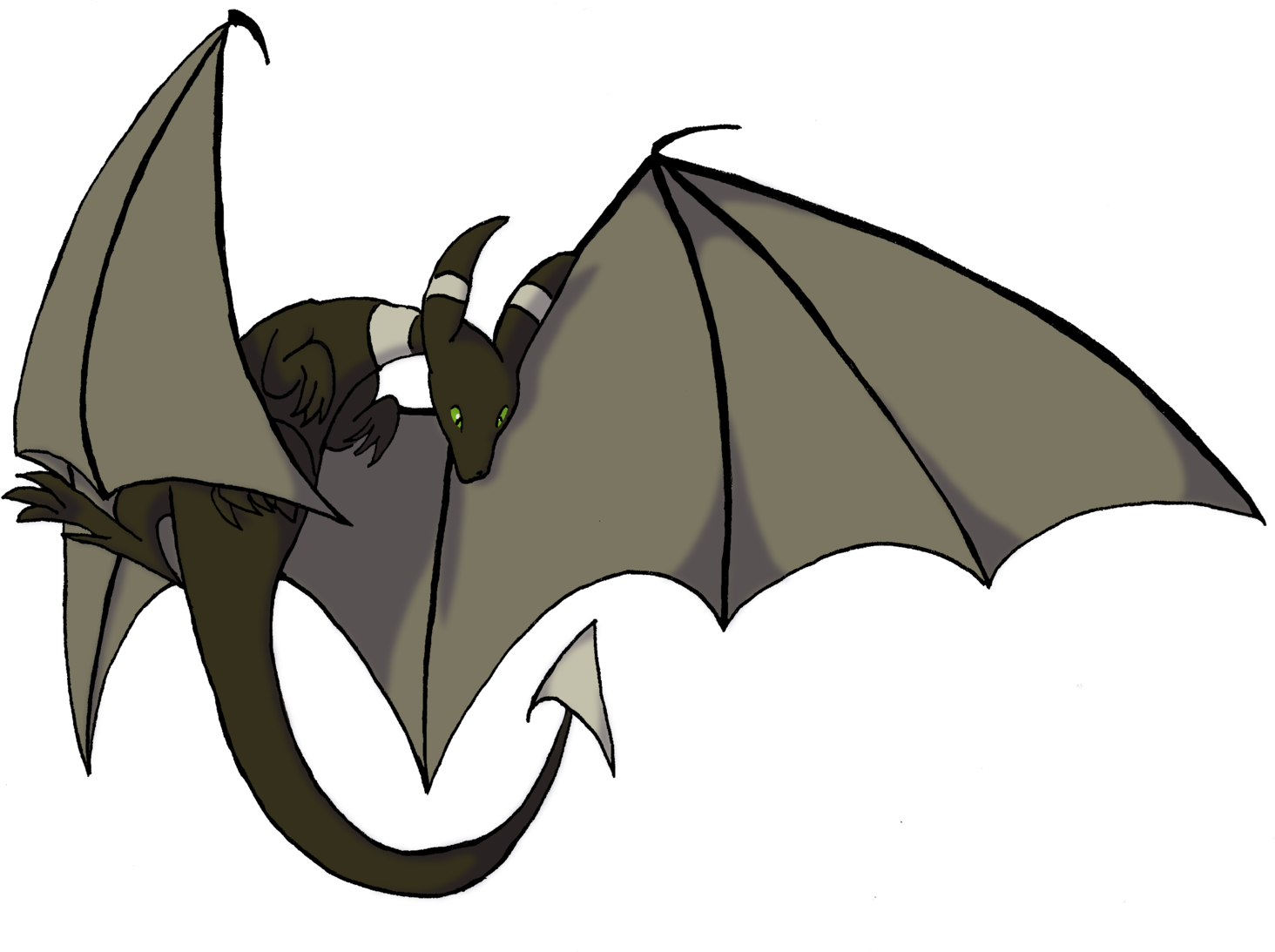 Flying Dragon Png Transparent Image - Cartoon Flying Dragon Transparent (1600x1104), Png Download