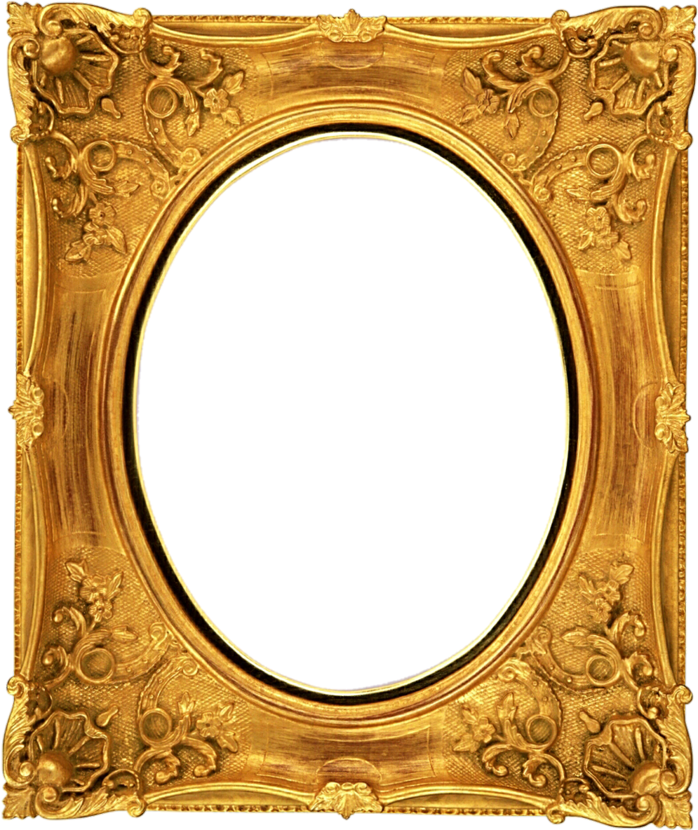 Victorian Frame Png - Fancy Gold Frame Vector (822x973), Png Download