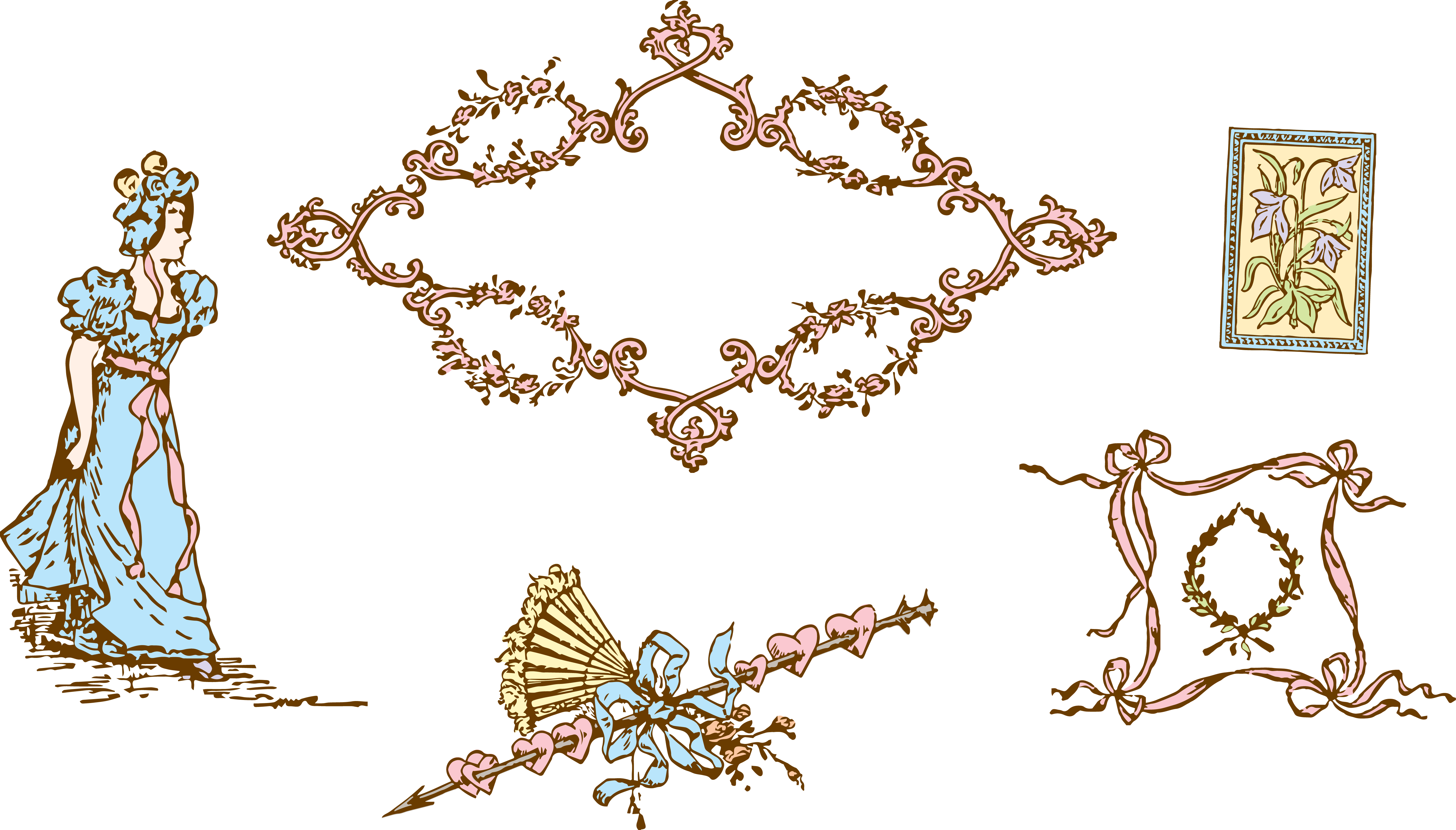 Jpg Clipart Download - Frame Victorian Border Transparent (5195x2961), Png Download