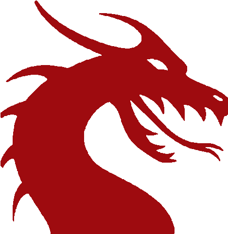 Dragon Head Silhouette Red - Dragon Silhouette Red (585x602), Png Download