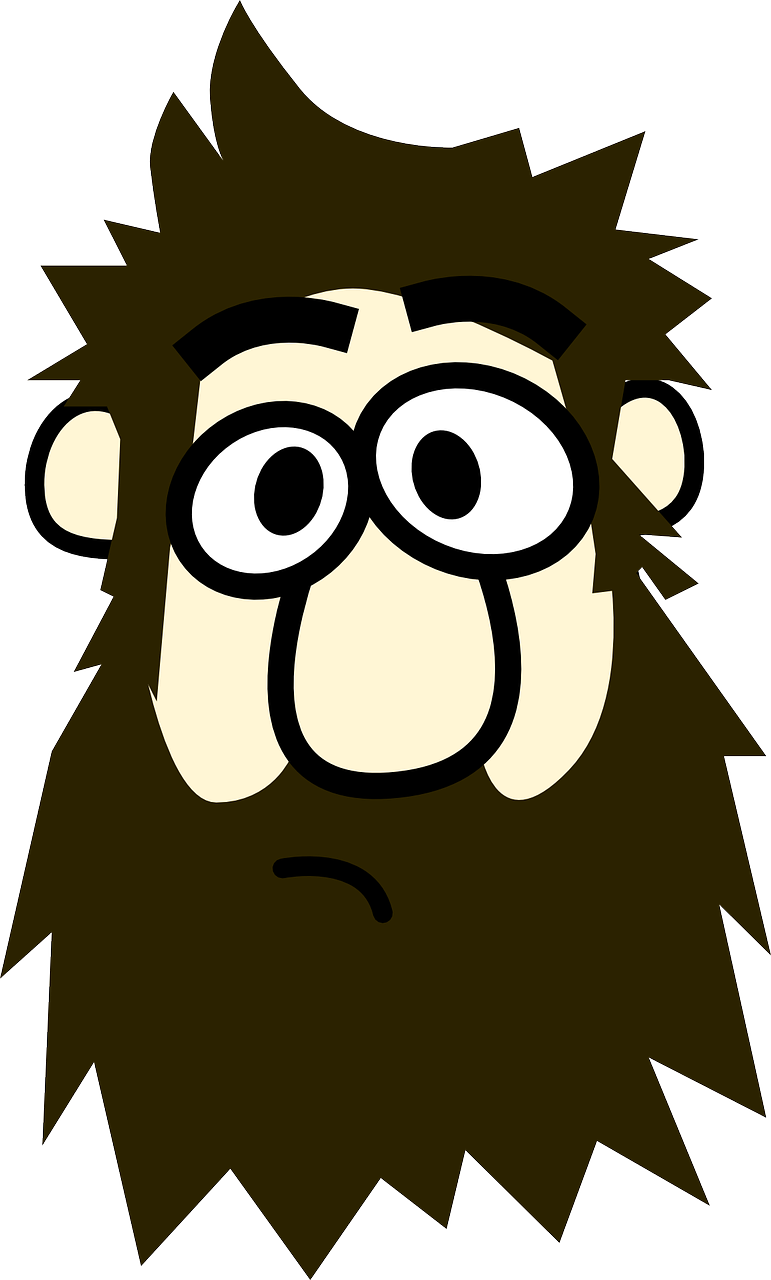 Clip Art Free Stock Beard Clipart Silhouette - Man With Beard Cartoon (771x1280), Png Download