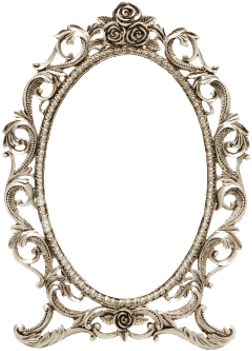 Oval Silver Frame - Png Mirror (400x400), Png Download